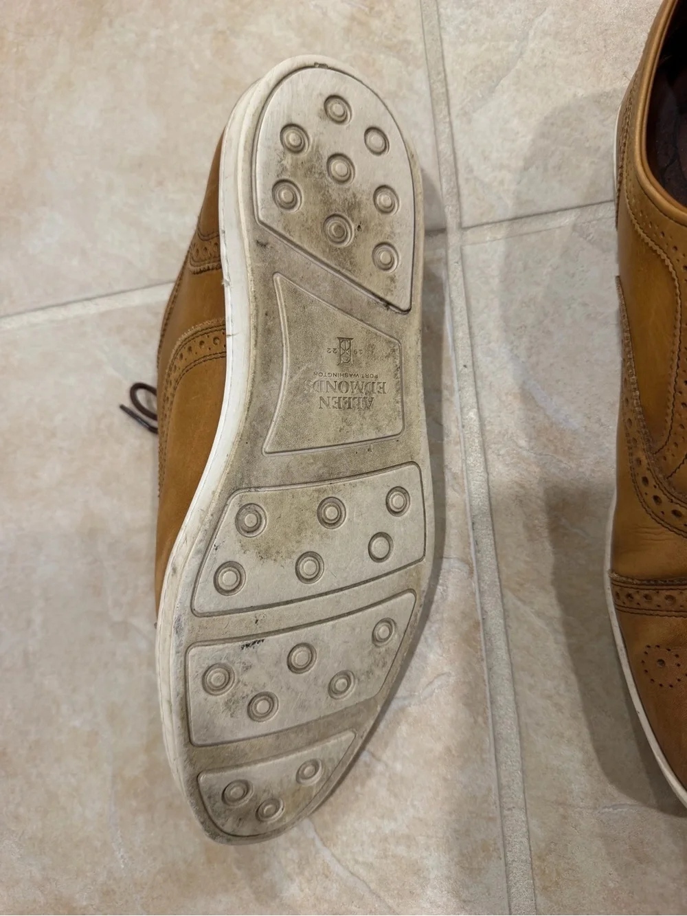 Allen Edmonds Cognac Brown Wingtip Derbys